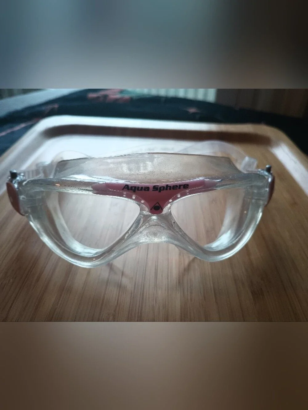 Aqua Sphere Jr. Clear Swim Goggles with Pink Accent